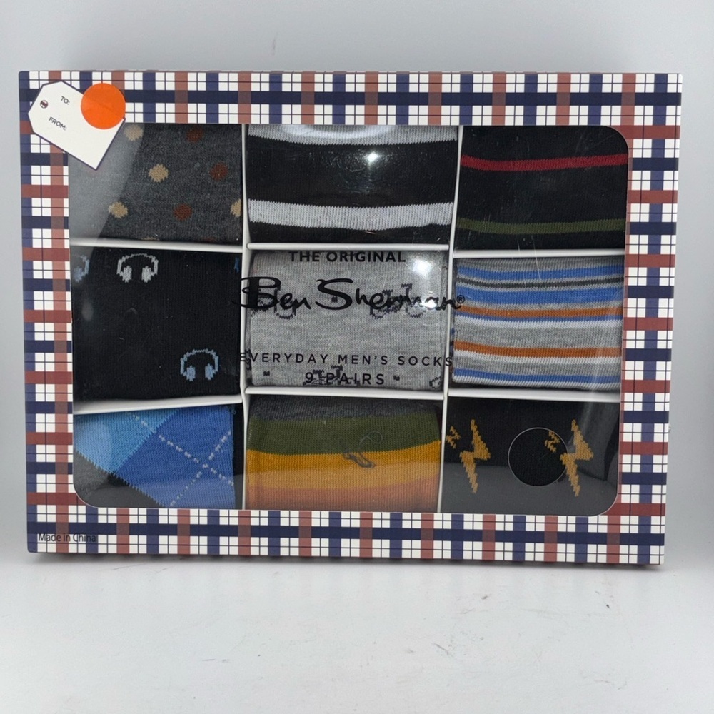 The Original Ben Sherman Everyday Men’s Socks Set of 9 US Size 6-12​​